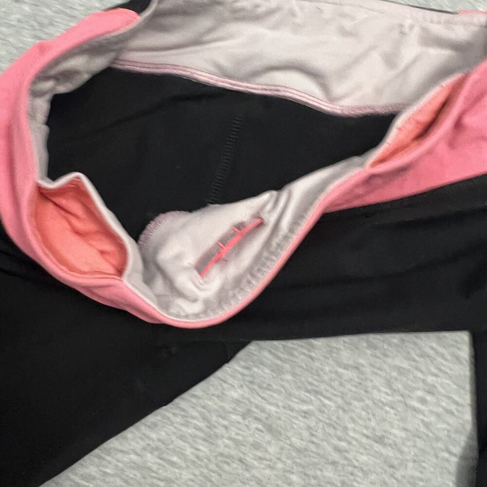 Lululemon Tights Womens 6 Fast Free Run Crop 17" Black Pink Reflective Yoga - Picture 4 of 11